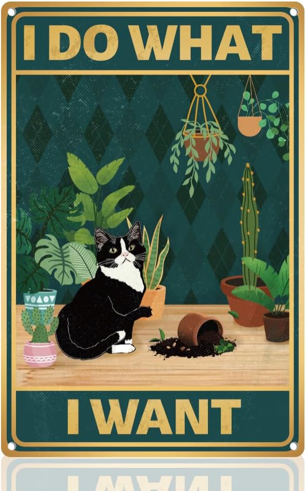 Vintage Fashion Posters - Y1, Tanda Kucing Lucu Memecah Pot