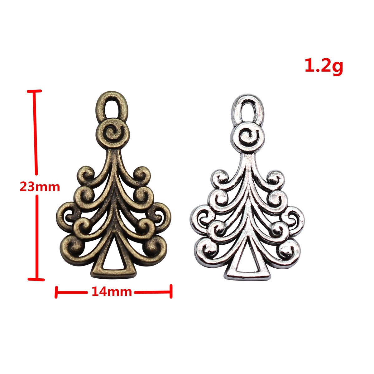 Vintage Fashion Jewelry Necklaces - Liontin Lonceng Natal dari Logam untuk