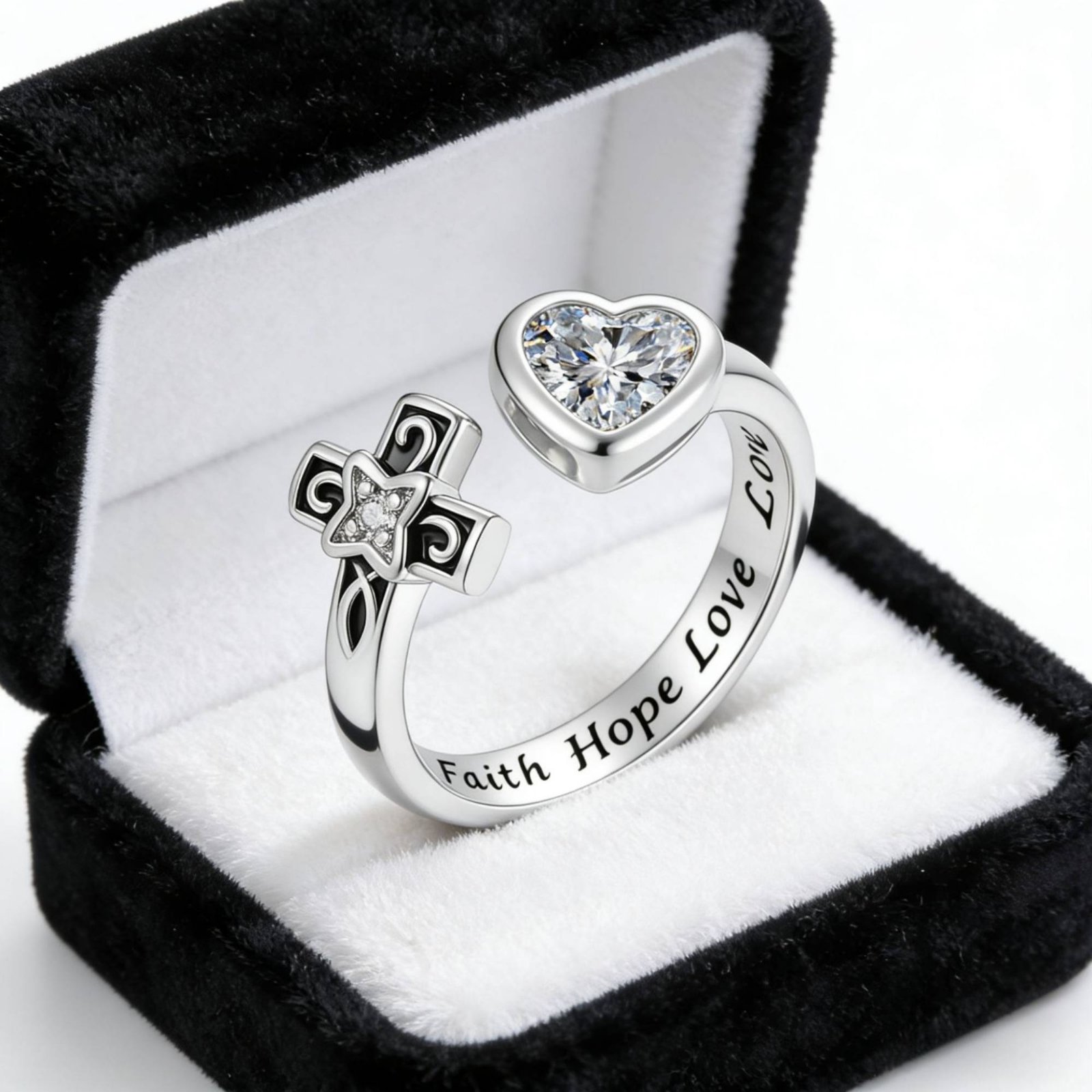 Vintage Fashion Meaning - Cincin Salib yang Dapat Disesuaikan, Hadiah