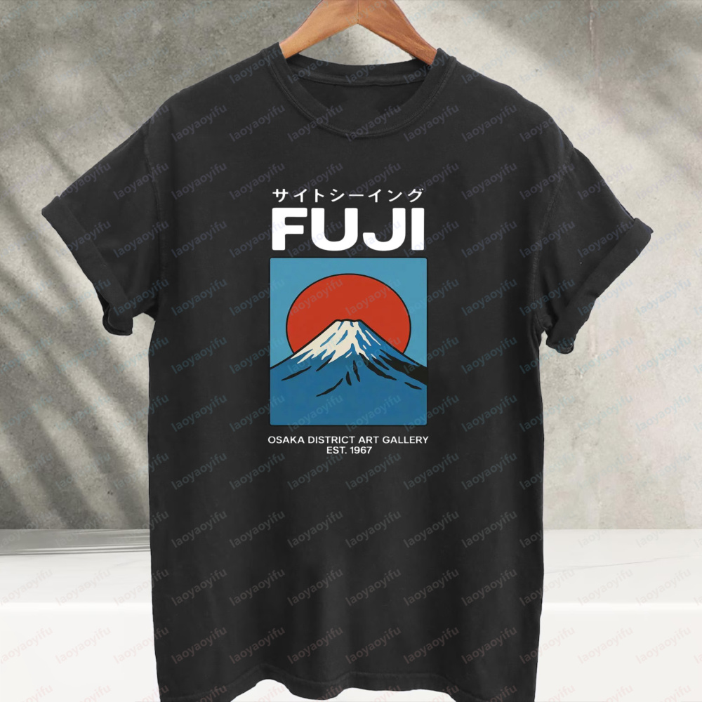 Vintage Fashion Osaka - Kaos Katun Fuji Osaka Gaya Jepang