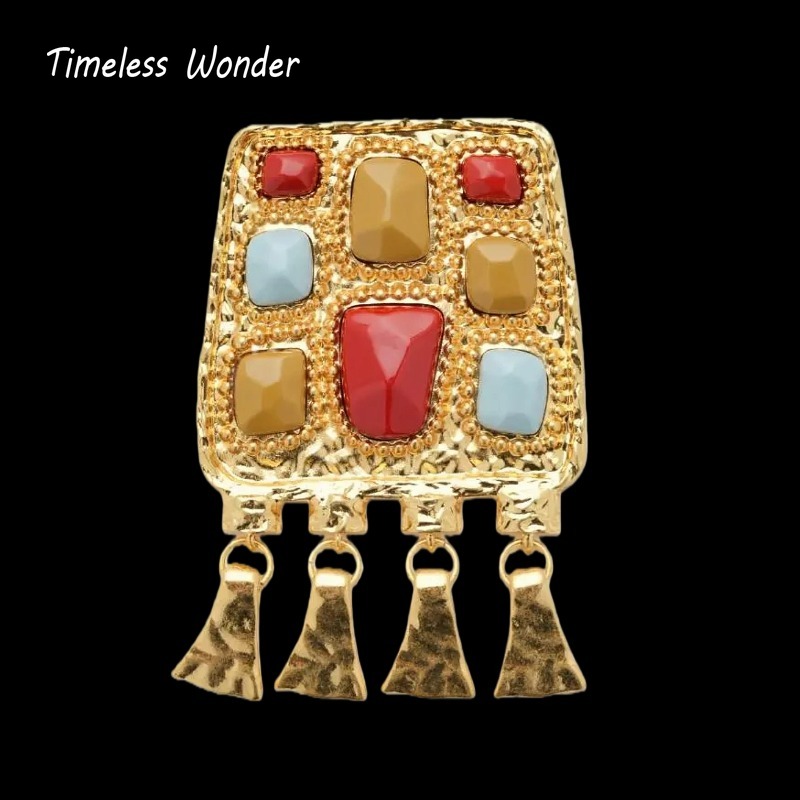 Vintage Fashion Runway - Bros Pin Retro Geo Timeless Wonder