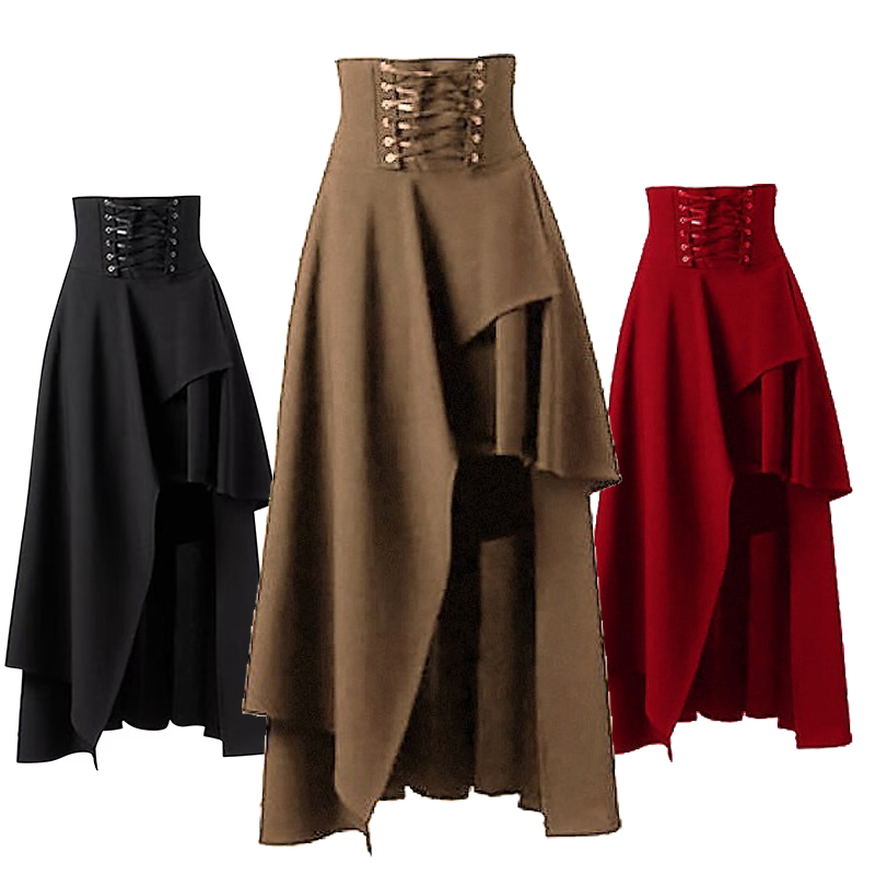 Vintage Fashion In Japan - Steampunk rok Maxi wanita, Bawahan pakaian