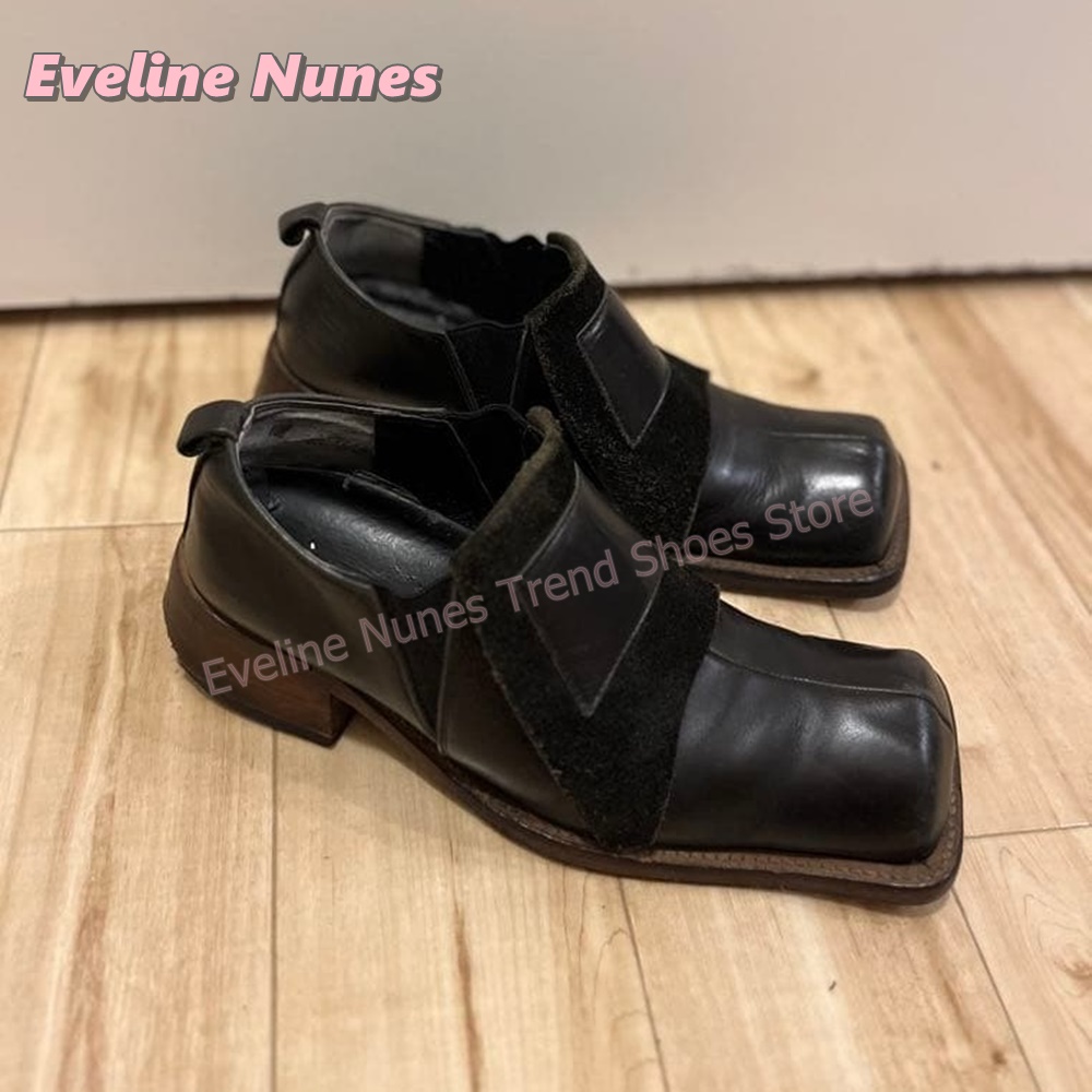 Vintage Fashion Dresses - Sepatu Wanita Retro Berujung Persegi, Hak