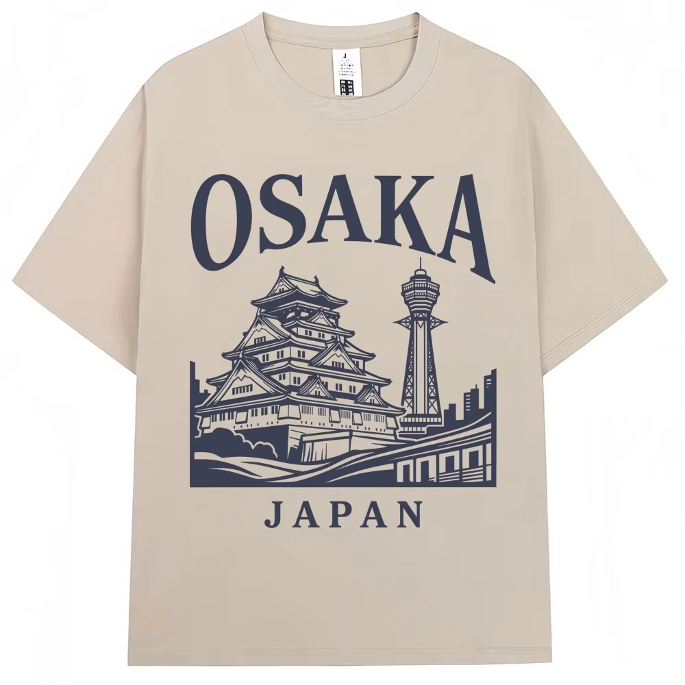Vintage Fashion Osaka - Kaos Oblong Katun Oversize Gaya Jepang