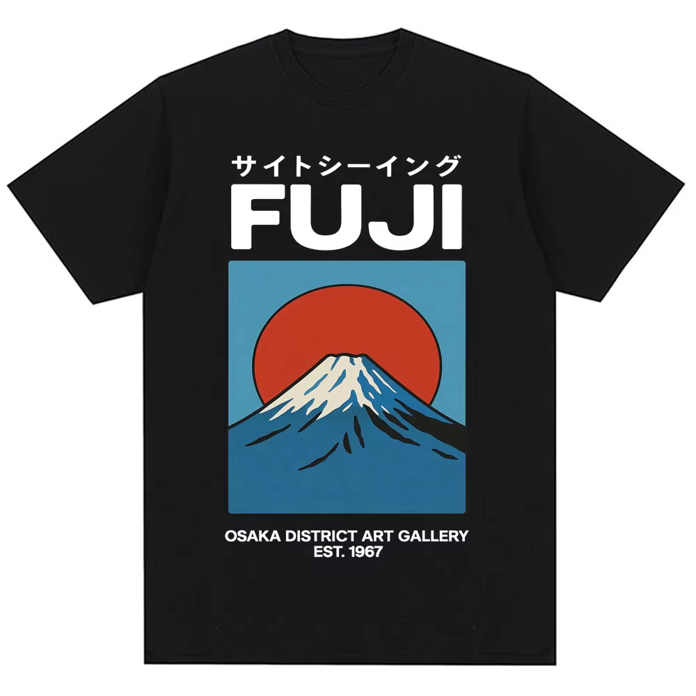 Vintage Fashion Osaka - Kaos Fuji Osaka Gaya Jepang Pria