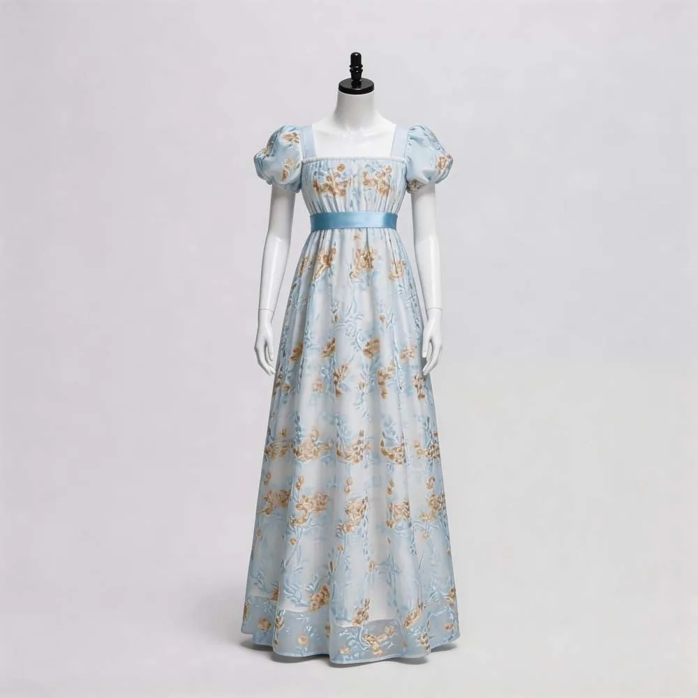 Vintage Fashion Dresses - Gaun Teh Vintage Eropa Gaya Regency,