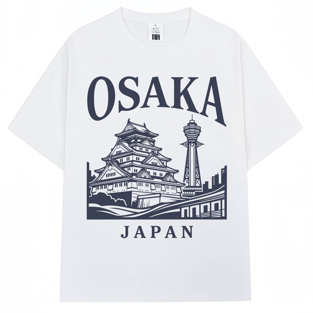 Vintage Fashion Osaka - Kaos Oblong Katun Oversize Gaya Jepang