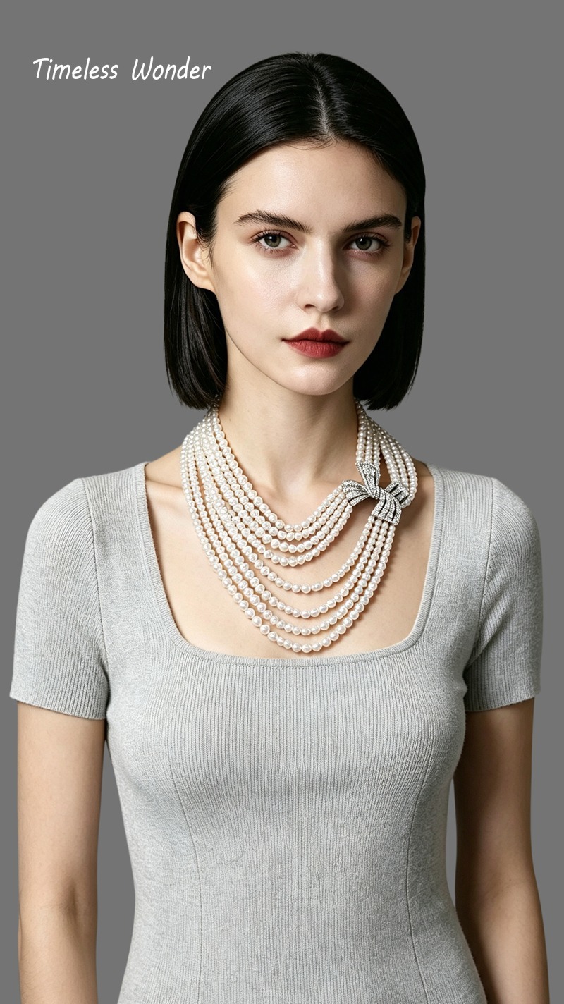 Kalung Pernyataan Geometris Kr - Vintage Fashion Runway ulasan dan harga