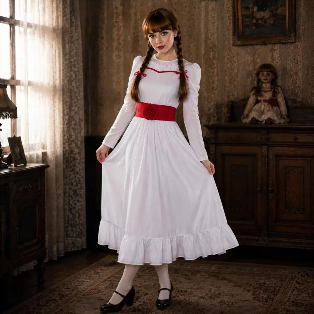 Kostum Cosplay Boneka Horor Ja - Vintage Fashion Dresses ulasan dan harga
