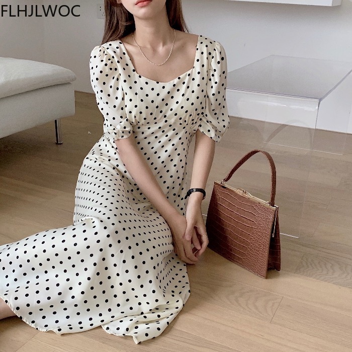 Gaun Maxi Panjang Chic Korea P - Vintage Fashion Korea ulasan dan harga