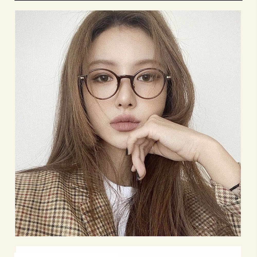 Bingkai Kacamata Asetat Bulat  - Vintage Fashion Korea ulasan dan harga