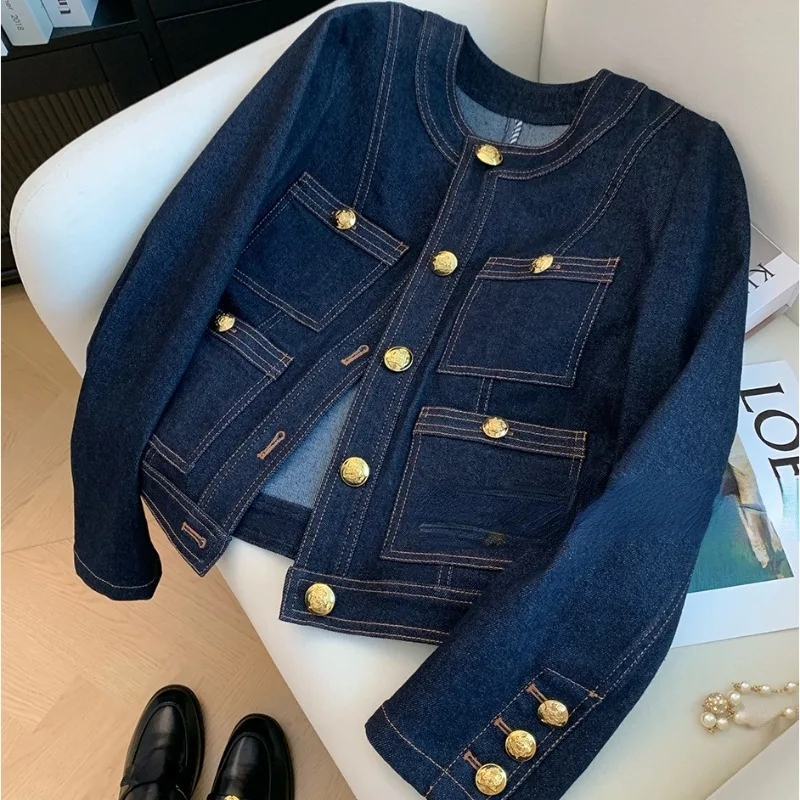 Jaket Denim Kasual Gaya Korea  - Vintage Fashion Korea ulasan dan harga