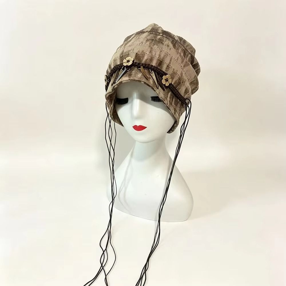 Topi kupluk bergaya etnik retr - Vintage Fashion Bloggers ulasan dan harga