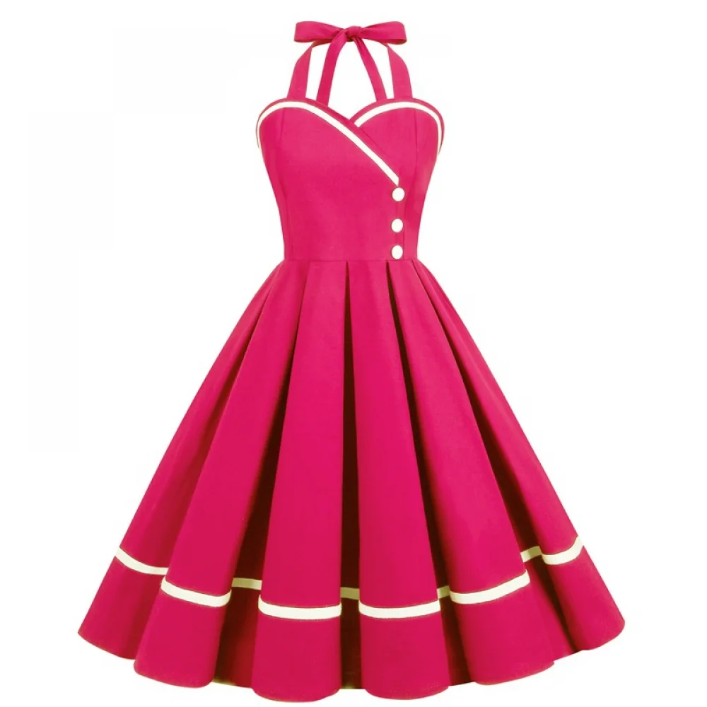 Gaun Retro Halloween 50S 60S 8 - Vintage Fashion Dresses ulasan dan harga