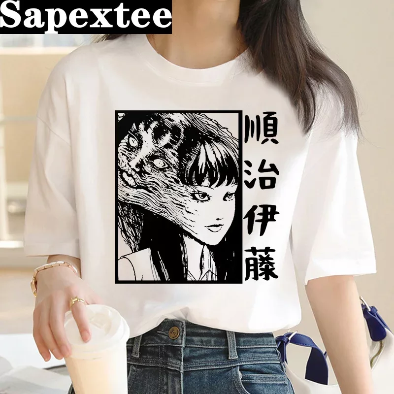 Junji ito kaus wanita harajuku - Tie Dye Shirt Vintage ulasan dan harga