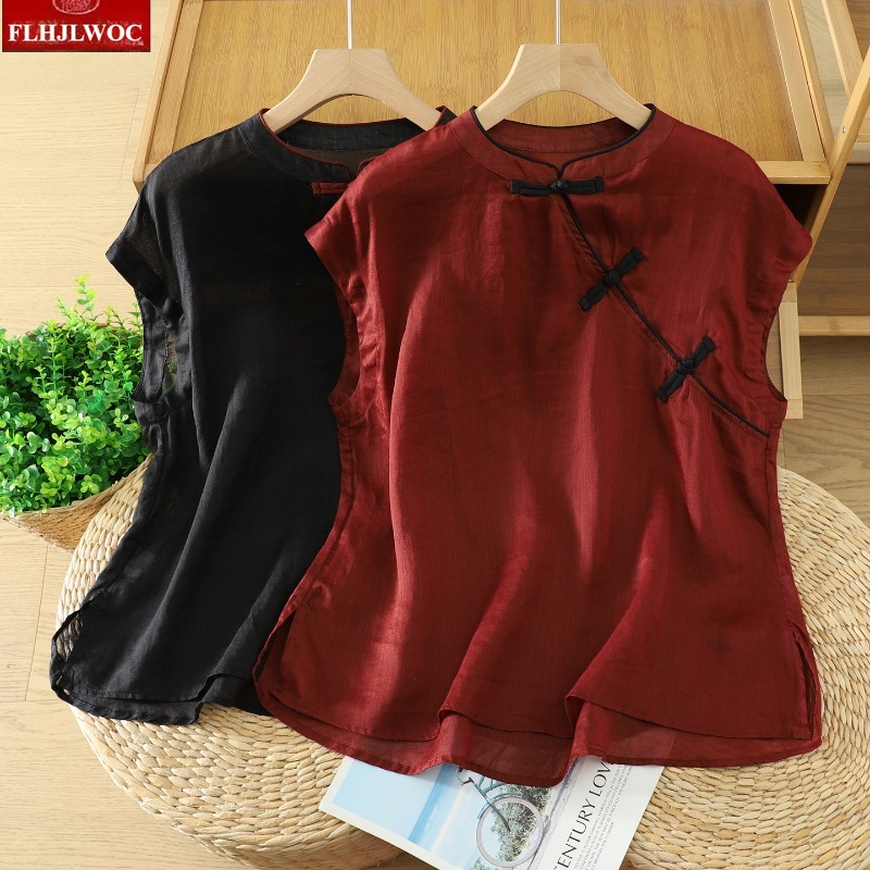 Blus Atasan Linen Katun Fashio - Vintage Fashion In Japan ulasan dan harga