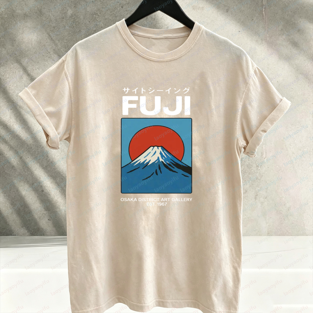 Kaos Katun Fuji Osaka Gaya Jep - Vintage Fashion Osaka ulasan dan harga