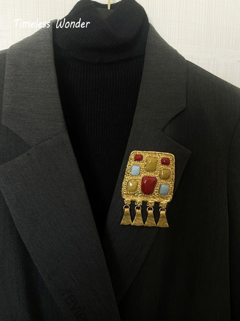 Bros Pin Retro Geo Timeless Wo - Vintage Fashion Runway ulasan dan harga