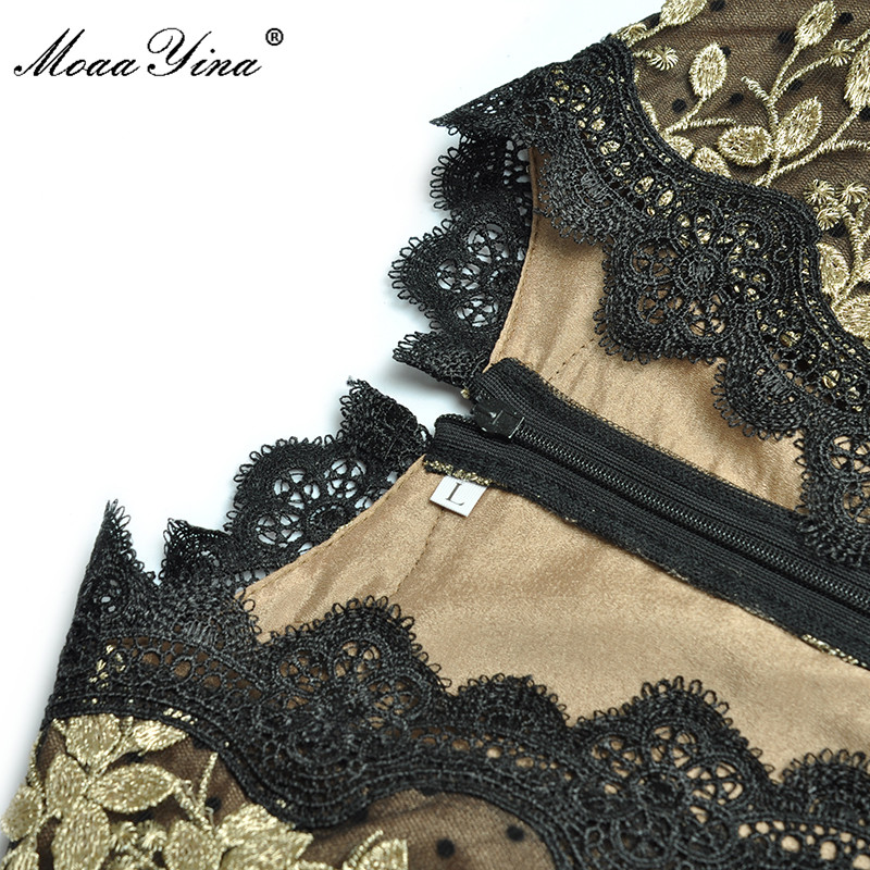 MoaaYina Gaun Pesta Musim Gugu - Vintage Fashion Runway ulasan dan harga