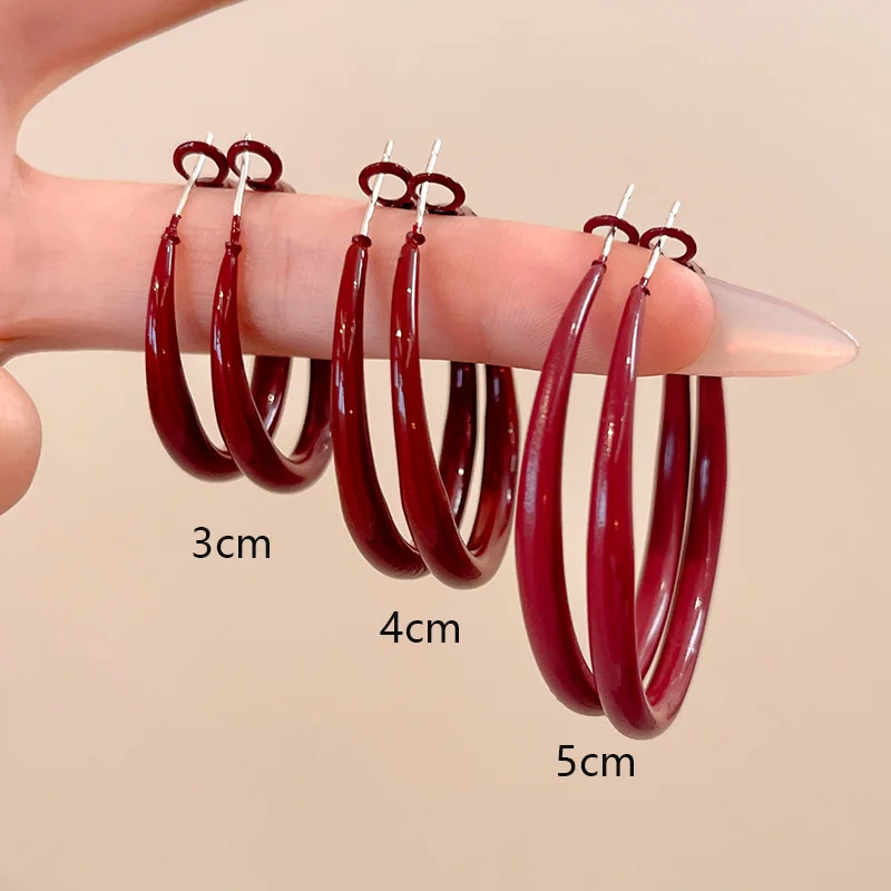Anting Simpai Lingkaran Geomet - Vintage Fashion Korea ulasan dan harga