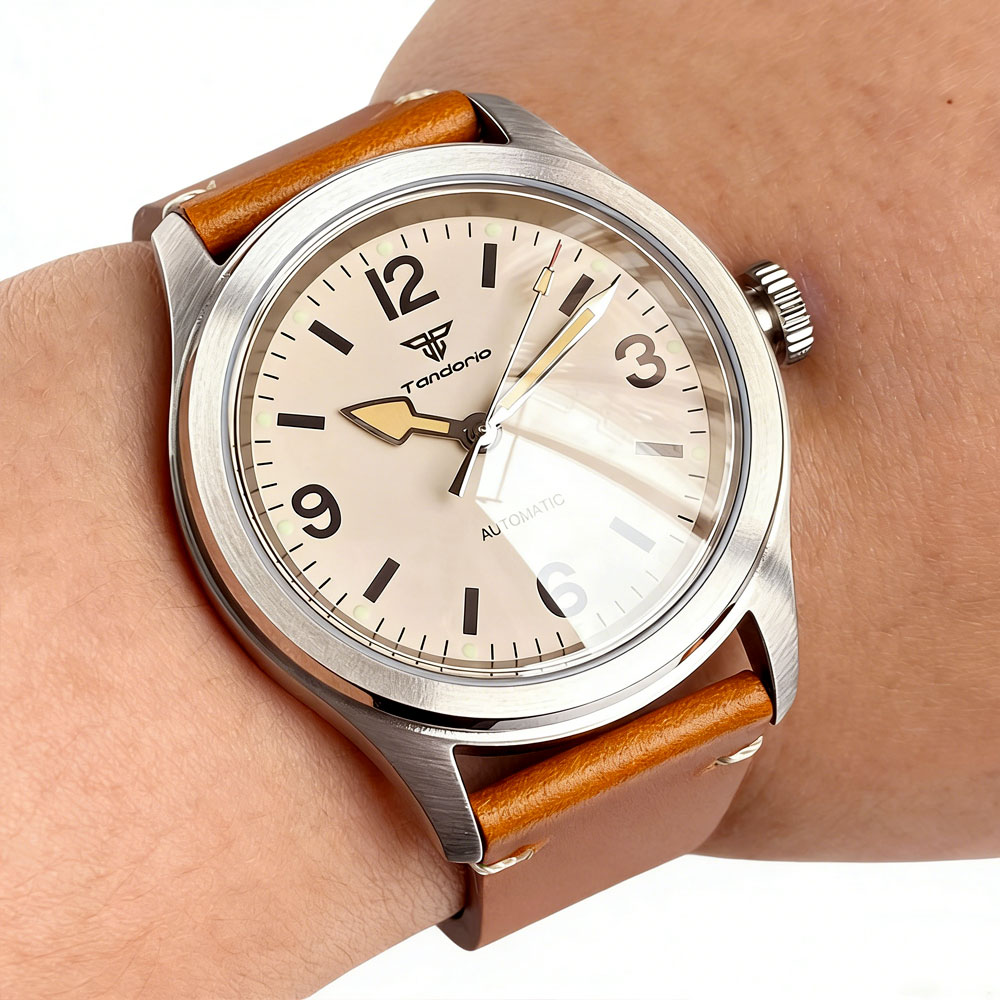 Jam Tangan Pria Krim Hitam Vin - Vintage Fashion In Japan ulasan dan harga