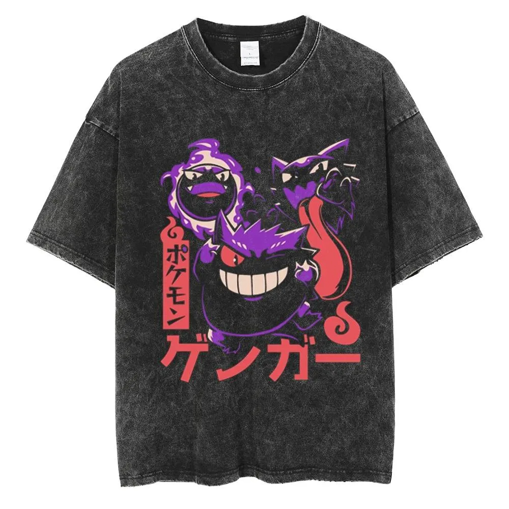 Kaos Anime Pokémon Gengar dan  - Vintage Fashion In Japan ulasan dan harga