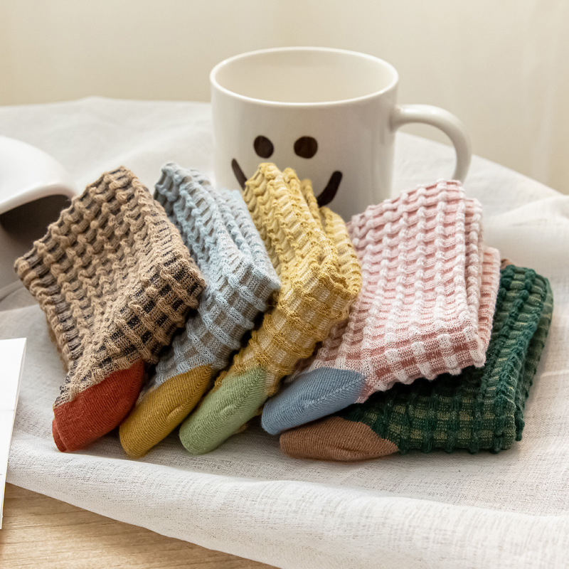 1 pasang kaus kaki putih motif - Vintage Fashion Korea ulasan dan harga