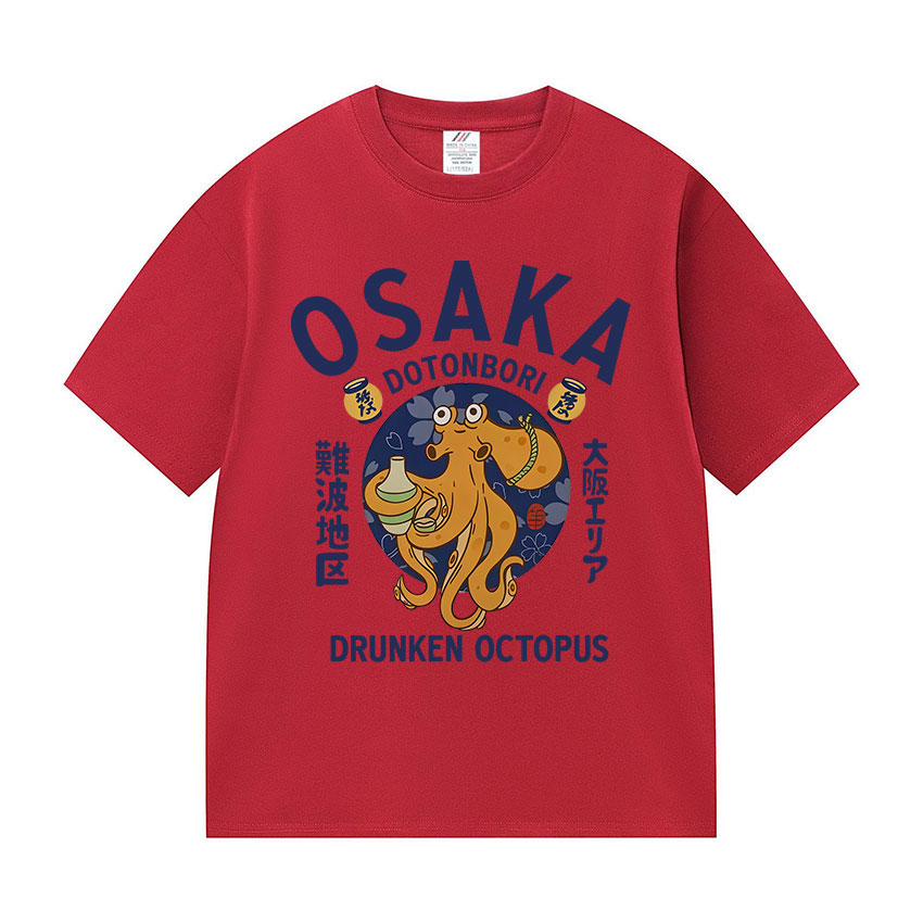 Kaus Gurita Mabuk Dotonbori Os - Vintage Fashion Osaka ulasan dan harga