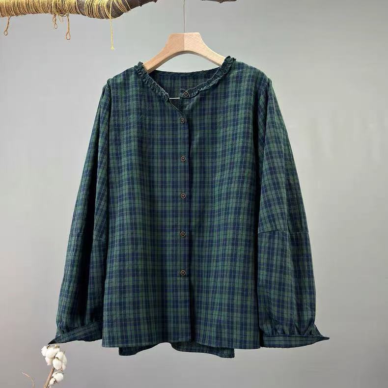 Kemeja kotak-kotak wanita Jepa - Vintage Fashion In Japan ulasan dan harga