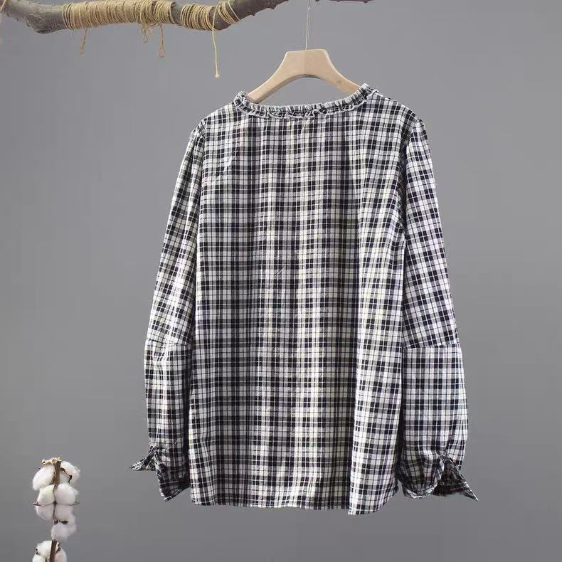 Kemeja kotak-kotak wanita Jepa - Vintage Fashion In Japan ulasan dan harga