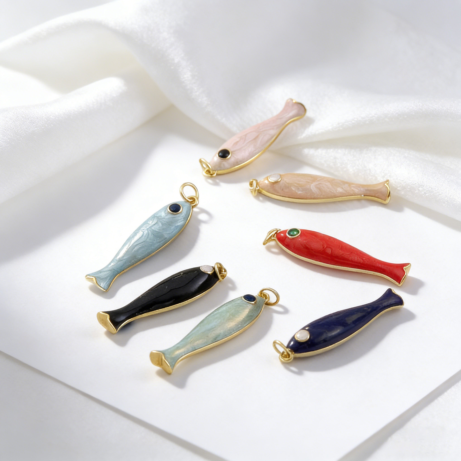 1 Buah Liontin Ikan Kecil Panj - Vintage Fashion Jewelry Necklaces ulasan dan harga