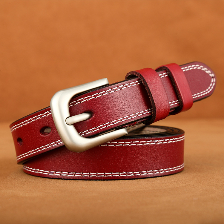 Sabuk kulit asli Vintage wanit - Vintage Fashion Korea ulasan dan harga