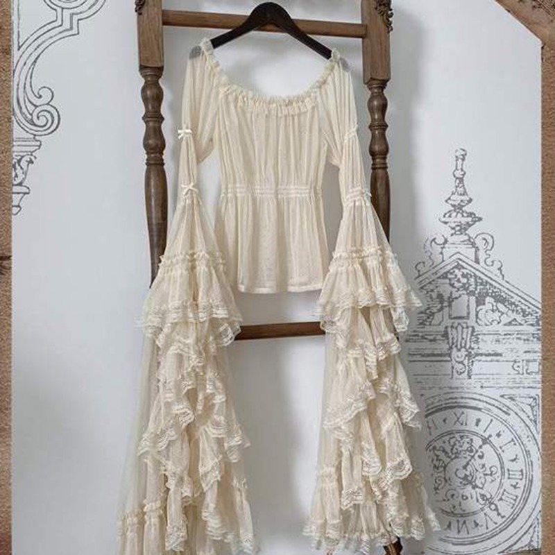 Kemeja Lolita Elegan Vintage V - Vintage Fashion Japan ulasan dan harga