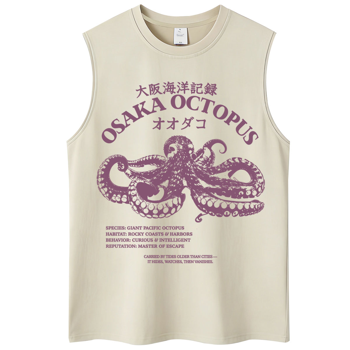 Kaos Tanpa Lengan Katun Longga - Vintage Fashion Osaka ulasan dan harga