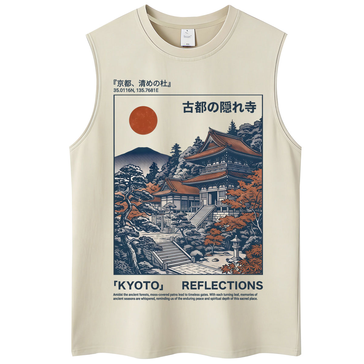 Kaos Tanpa Lengan Katun Longga - Vintage Fashion Osaka ulasan dan harga