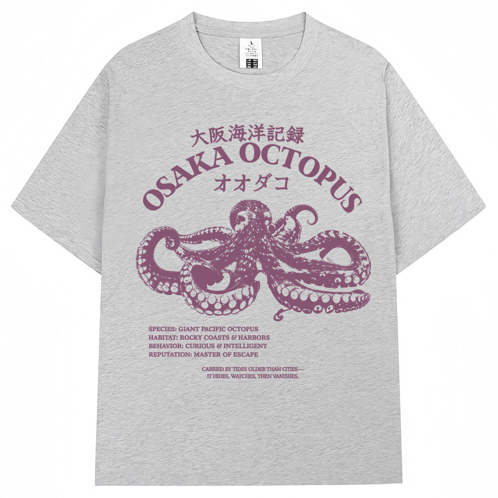 Kaos Gaya Jepang Osaka Octopus - Vintage Fashion Osaka ulasan dan harga