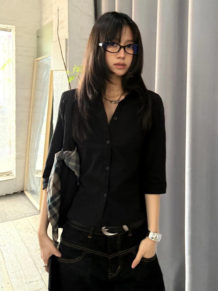 Genayooa Kemeja Kasual Vintage - Vintage Fashion Japan ulasan dan harga