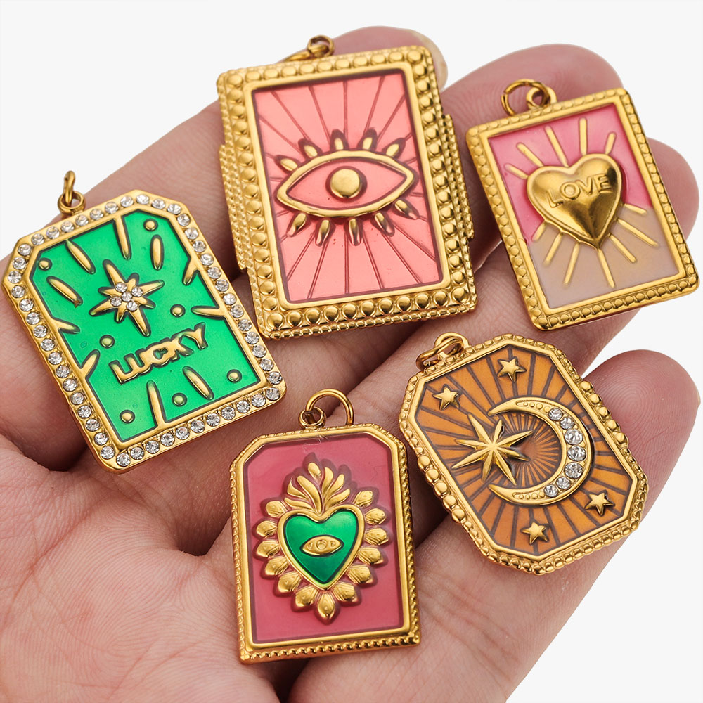 2 buah liontin kalung kartu ta - Vintage Fashion Jewelry Necklaces ulasan dan harga