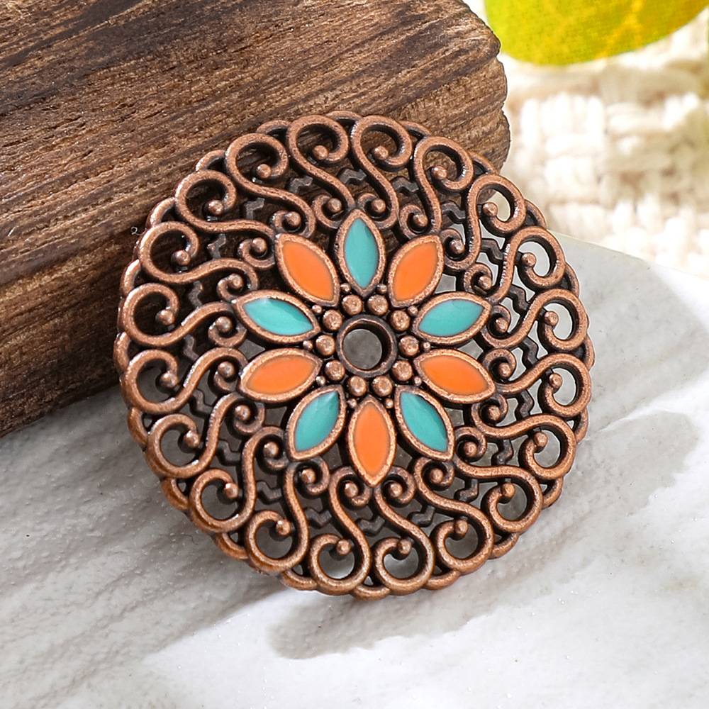 Liontin Bulat Enamel Tembaga P - Vintage Fashion Jewelry Necklaces ulasan dan harga