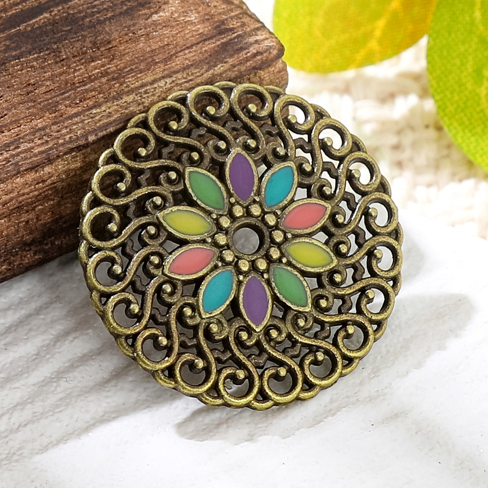 Liontin Bulat Enamel Tembaga P - Vintage Fashion Jewelry Necklaces ulasan dan harga